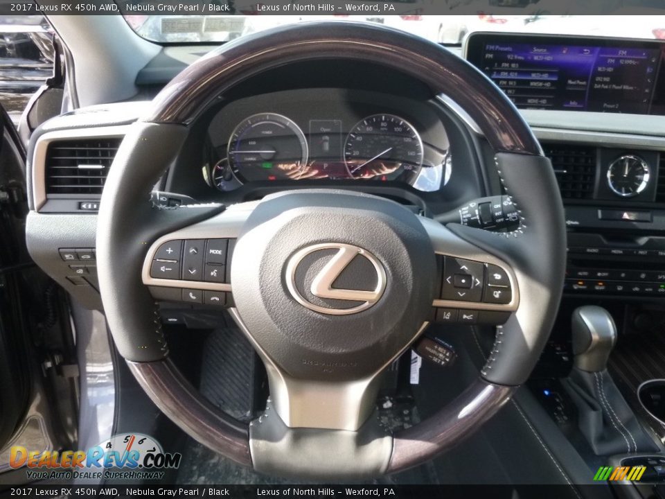 2017 Lexus RX 450h AWD Nebula Gray Pearl / Black Photo #12