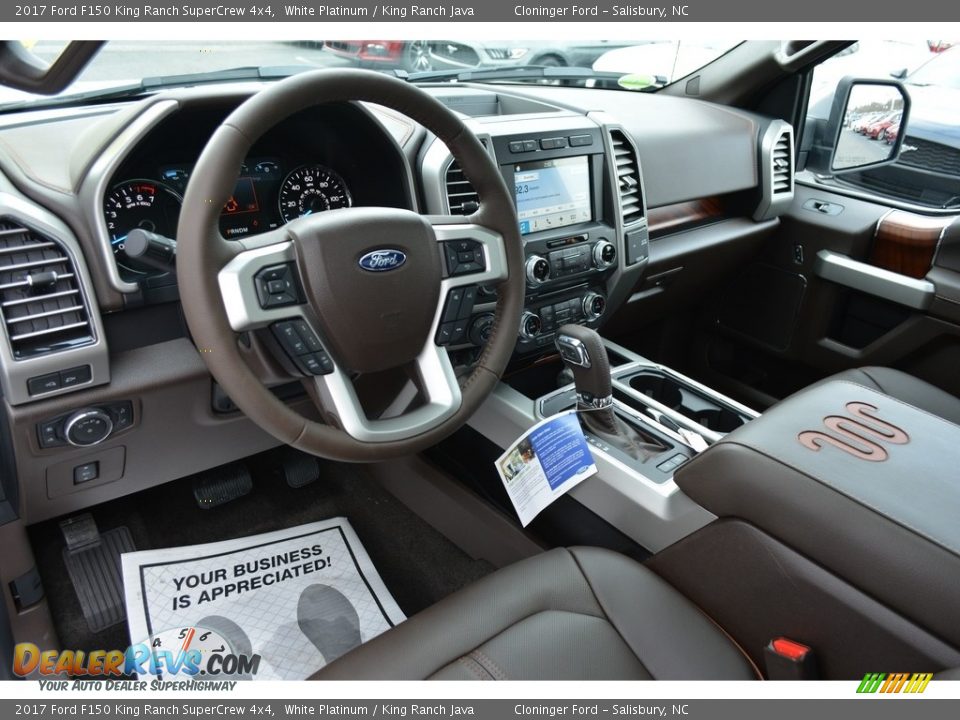 2017 Ford F150 King Ranch SuperCrew 4x4 White Platinum / King Ranch Java Photo #11