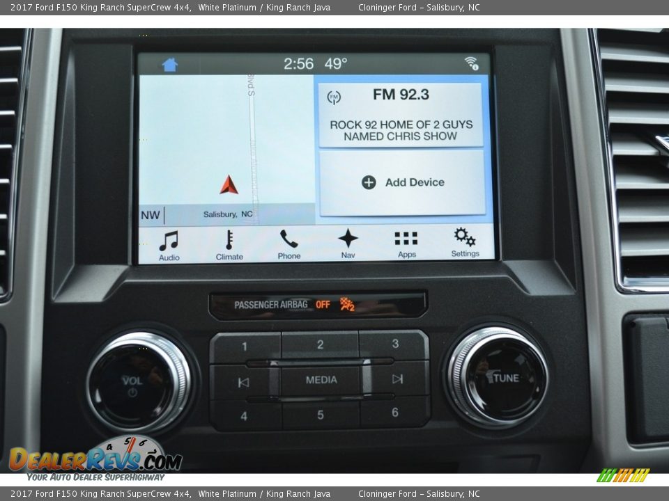 2017 Ford F150 King Ranch SuperCrew 4x4 White Platinum / King Ranch Java Photo #14