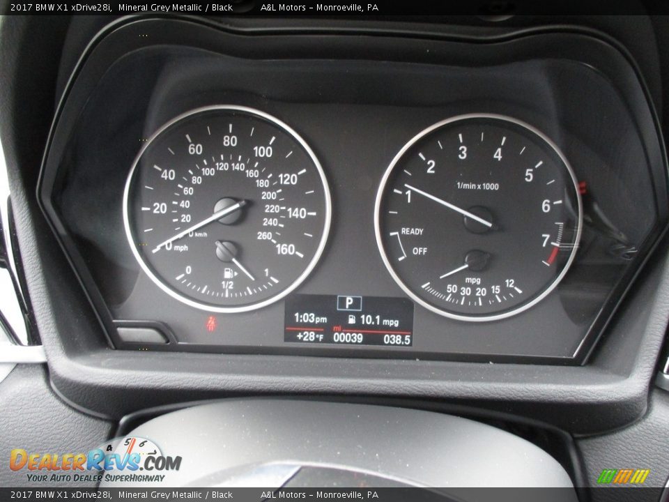 2017 BMW X1 xDrive28i Mineral Grey Metallic / Black Photo #20