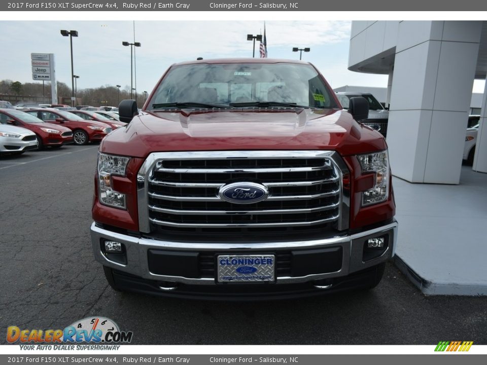 2017 Ford F150 XLT SuperCrew 4x4 Ruby Red / Earth Gray Photo #4