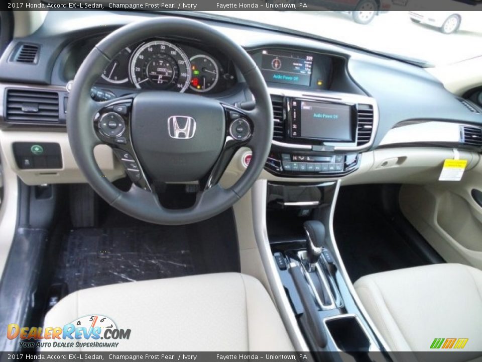 2017 Honda Accord EX-L Sedan Champagne Frost Pearl / Ivory Photo #16