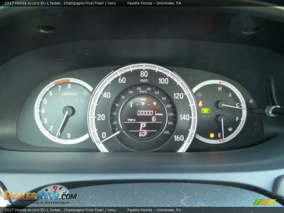 2017 Honda Accord EX-L Sedan Champagne Frost Pearl / Ivory Photo #17