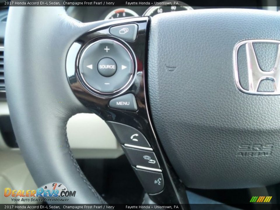 2017 Honda Accord EX-L Sedan Champagne Frost Pearl / Ivory Photo #18