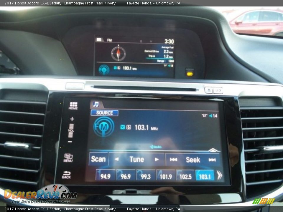 2017 Honda Accord EX-L Sedan Champagne Frost Pearl / Ivory Photo #23