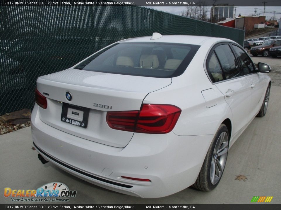 2017 BMW 3 Series 330i xDrive Sedan Alpine White / Venetian Beige/Black Photo #4