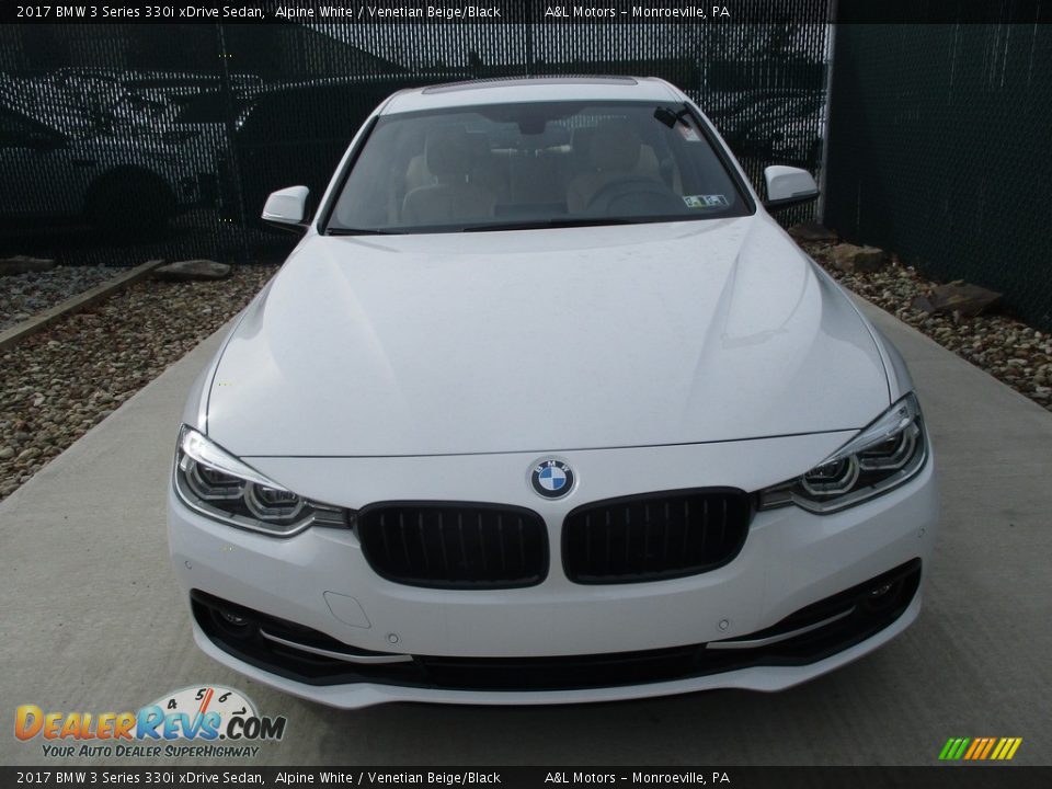 2017 BMW 3 Series 330i xDrive Sedan Alpine White / Venetian Beige/Black Photo #6