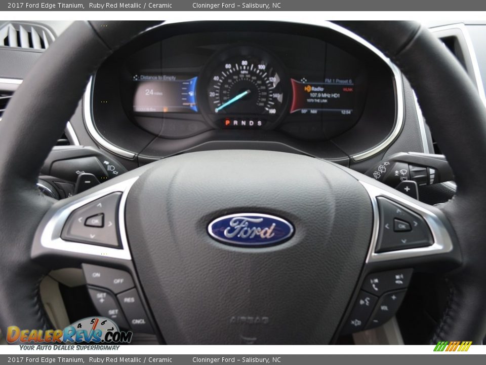 2017 Ford Edge Titanium Steering Wheel Photo #19