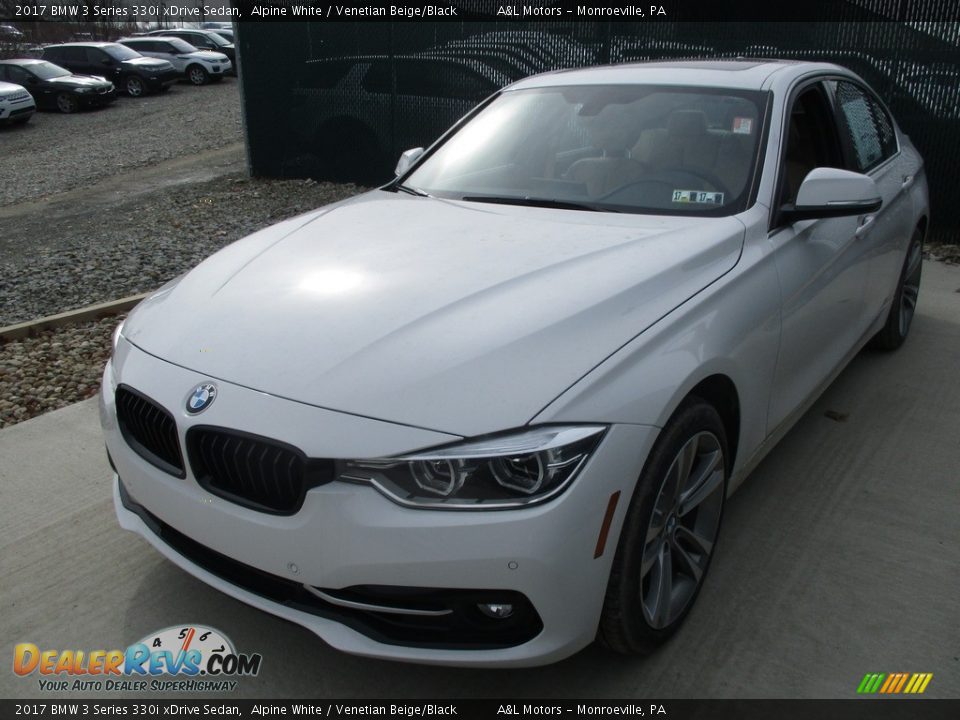2017 BMW 3 Series 330i xDrive Sedan Alpine White / Venetian Beige/Black Photo #7