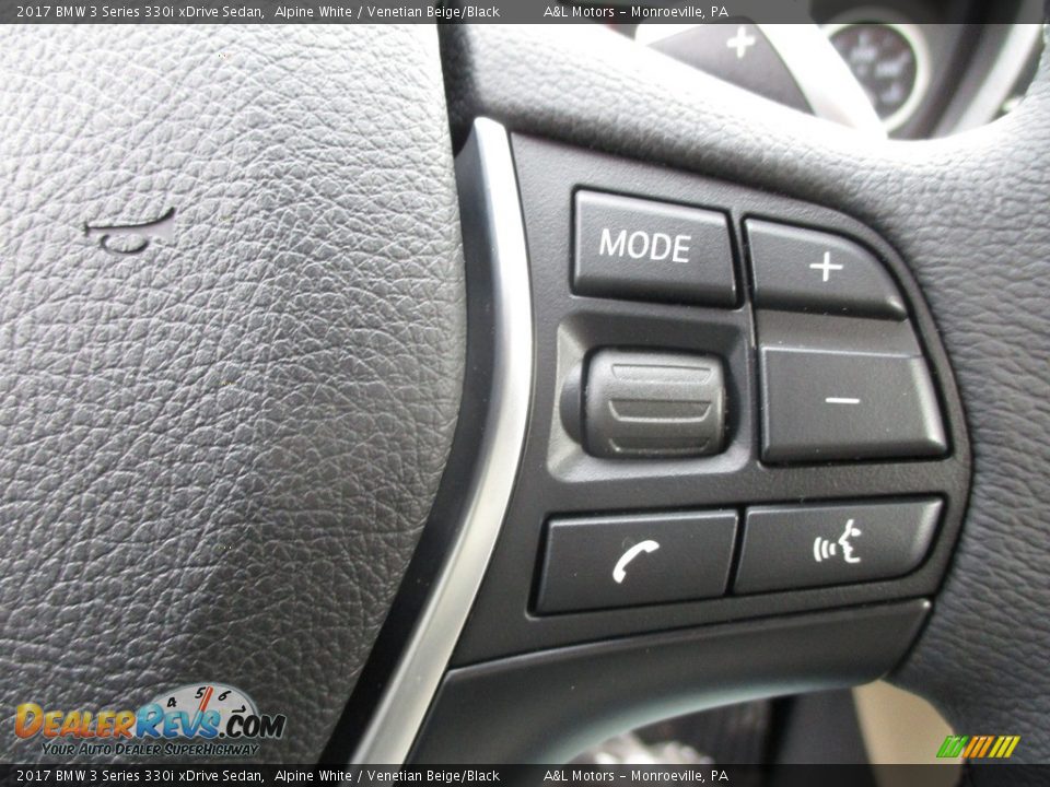2017 BMW 3 Series 330i xDrive Sedan Alpine White / Venetian Beige/Black Photo #18