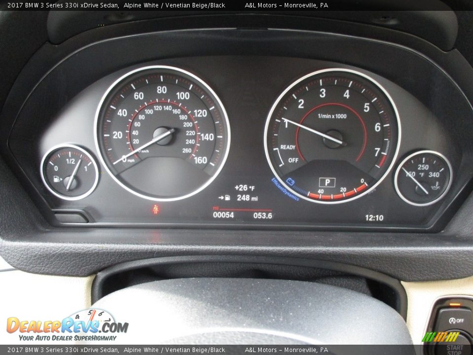 2017 BMW 3 Series 330i xDrive Sedan Alpine White / Venetian Beige/Black Photo #20