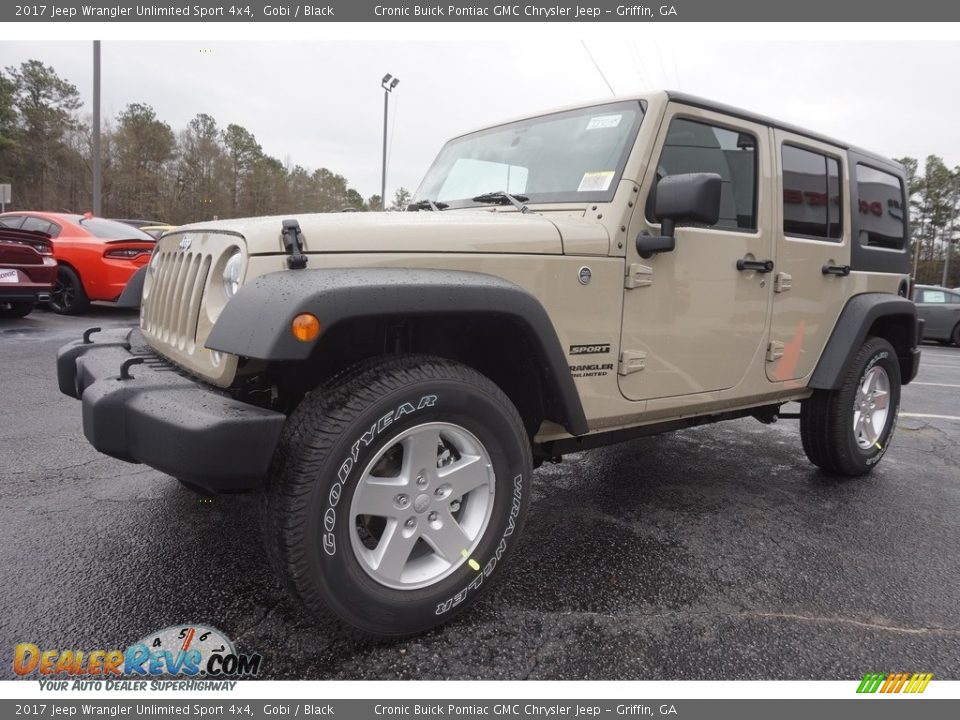 Front 3/4 View of 2017 Jeep Wrangler Unlimited Sport 4x4 Photo #3