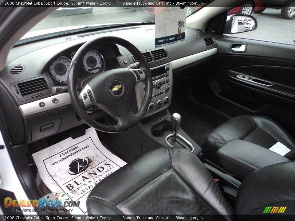 Ebony Interior - 2008 Chevrolet Cobalt Sport Coupe Photo #6
