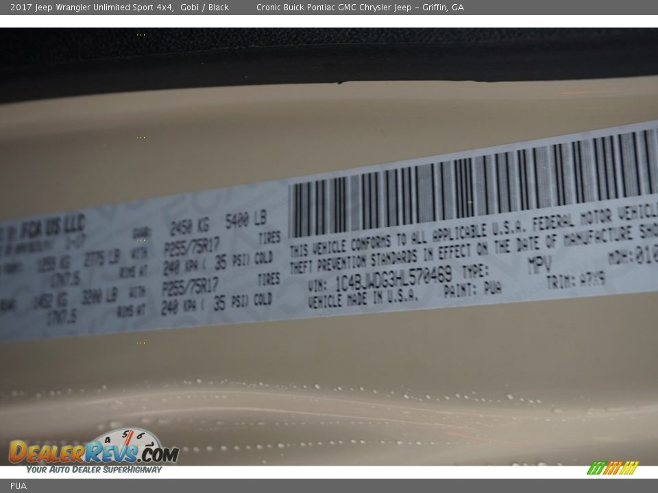 Jeep Color Code PUA Gobi