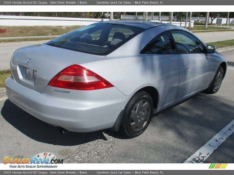 2003 Honda Accord EX Coupe Satin Silver Metallic / Black Photo #5