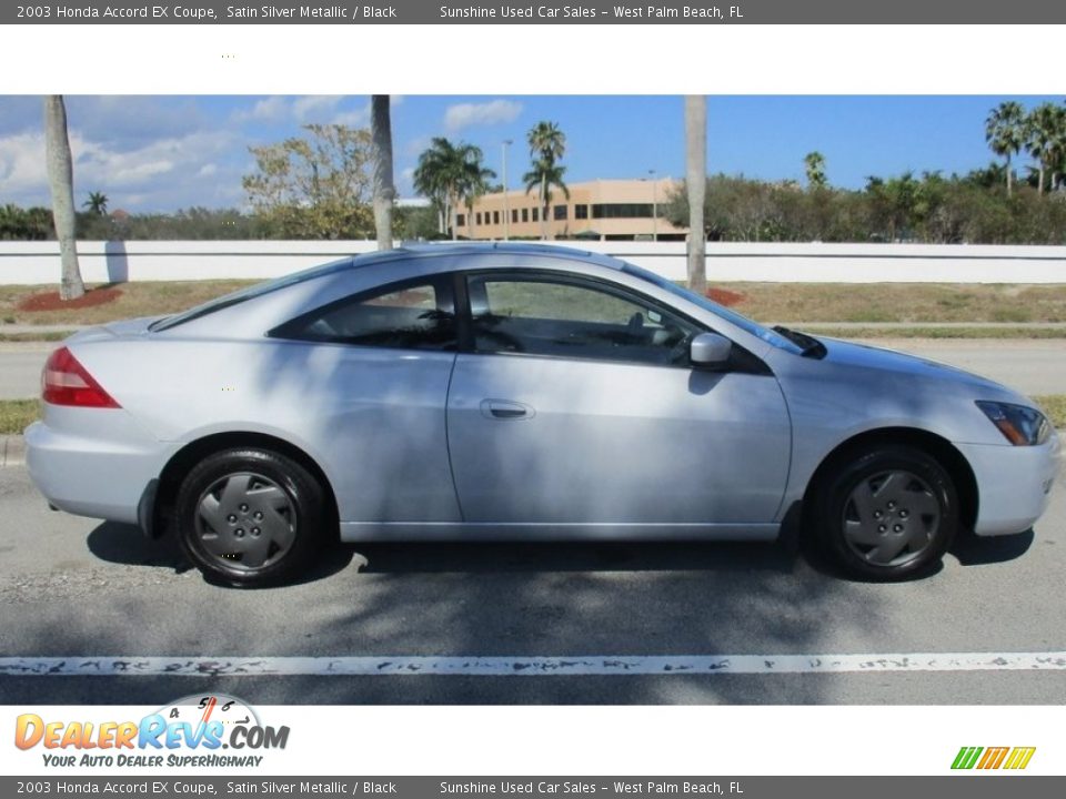2003 Honda Accord EX Coupe Satin Silver Metallic / Black Photo #6