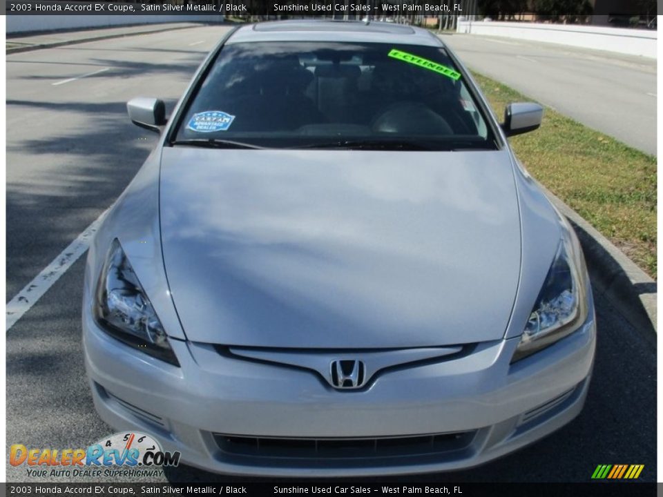 2003 Honda Accord EX Coupe Satin Silver Metallic / Black Photo #8