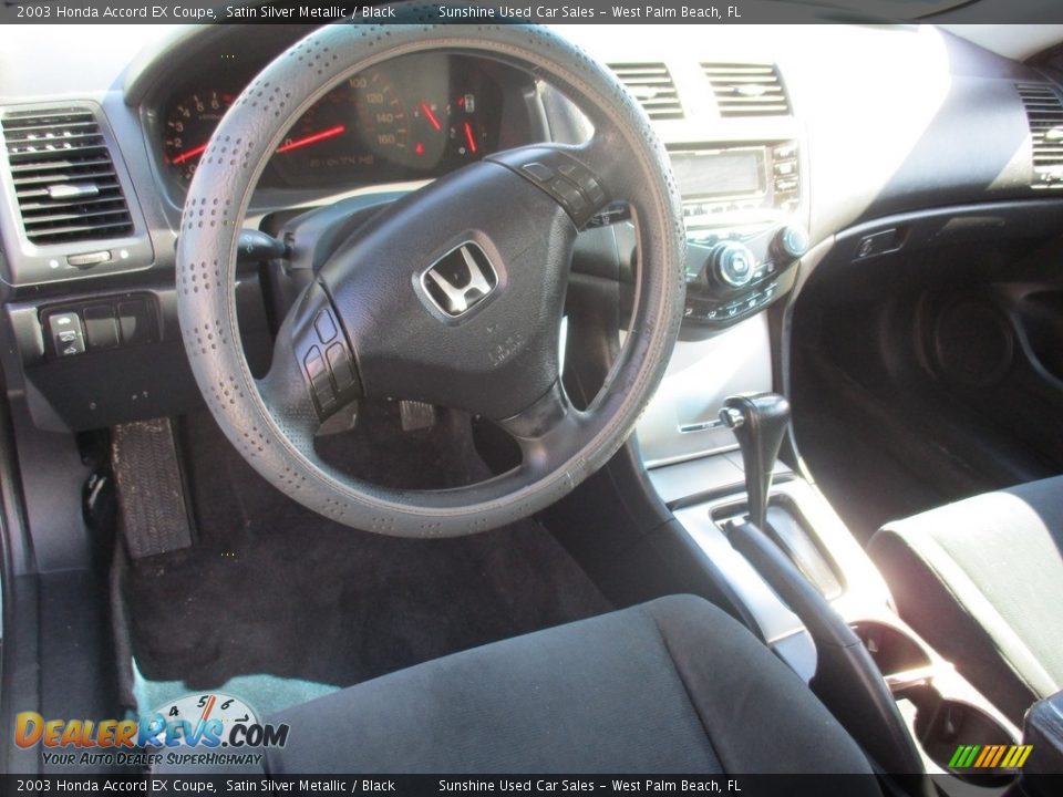 2003 Honda Accord EX Coupe Satin Silver Metallic / Black Photo #11