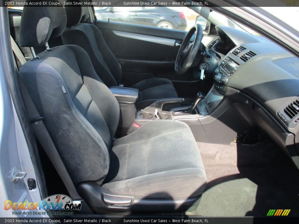 2003 Honda Accord EX Coupe Satin Silver Metallic / Black Photo #14
