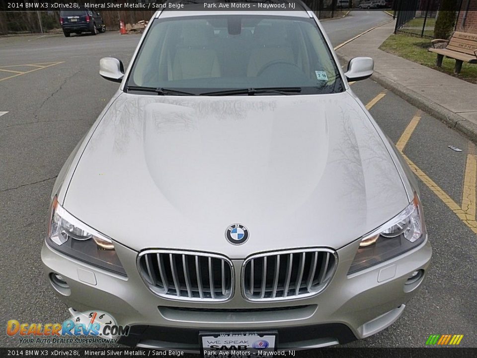 2014 BMW X3 xDrive28i Mineral Silver Metallic / Sand Beige Photo #8
