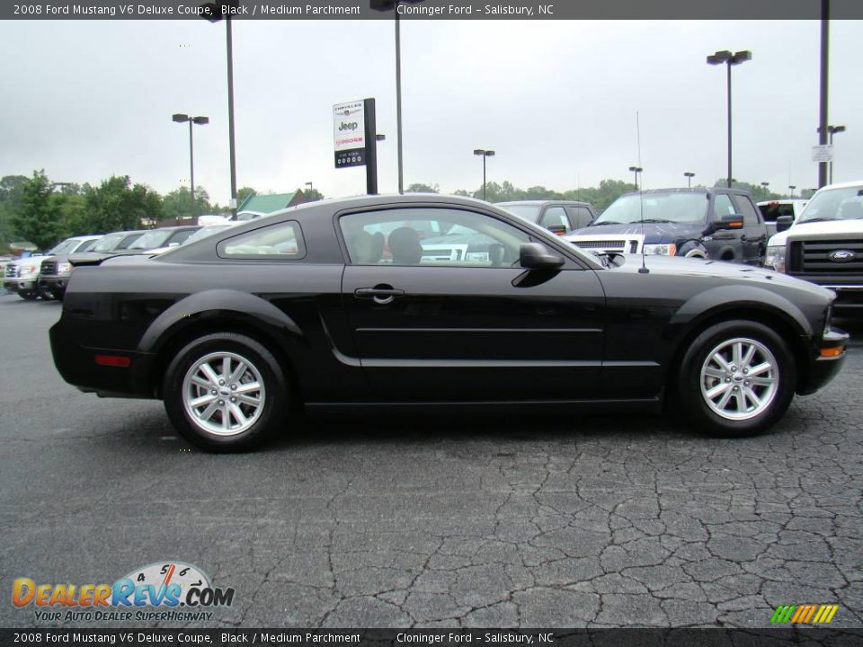 2008 Ford Mustang V6 Deluxe Coupe Black / Medium Parchment Photo #2