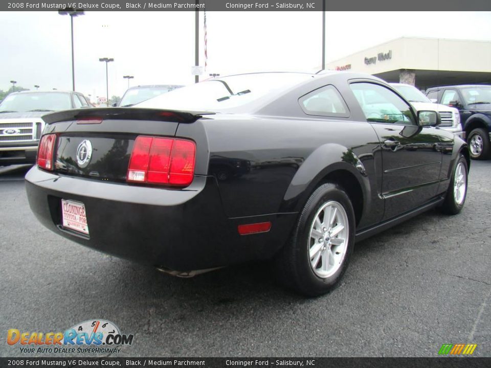 2008 Ford Mustang V6 Deluxe Coupe Black / Medium Parchment Photo #3