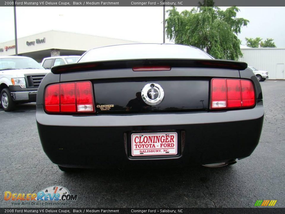2008 Ford Mustang V6 Deluxe Coupe Black / Medium Parchment Photo #4