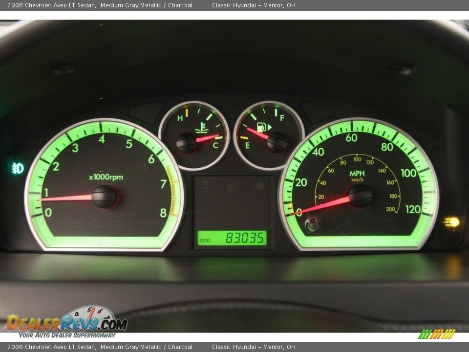 2008 Chevrolet Aveo LT Sedan Gauges Photo #7