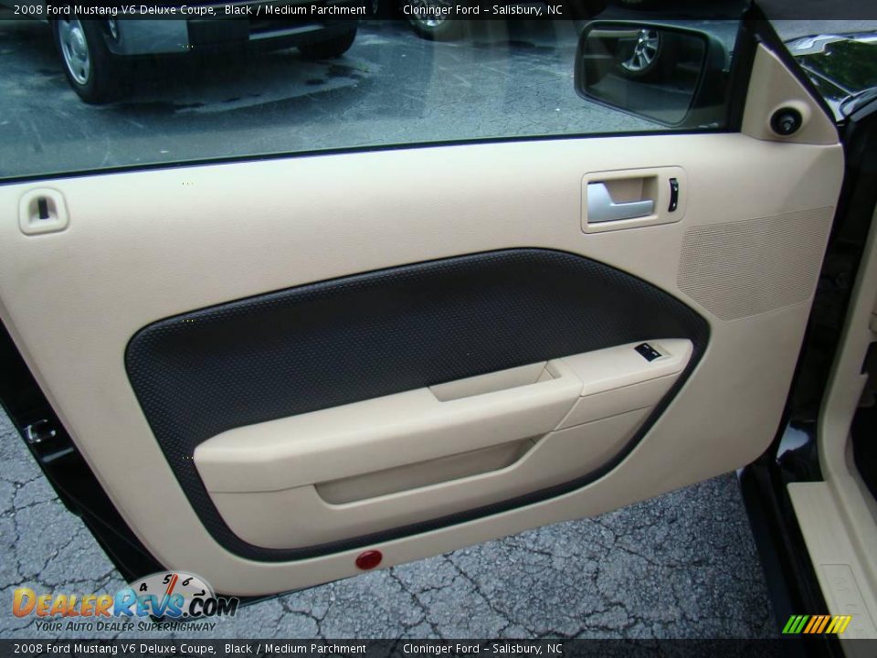 2008 Ford Mustang V6 Deluxe Coupe Black / Medium Parchment Photo #13