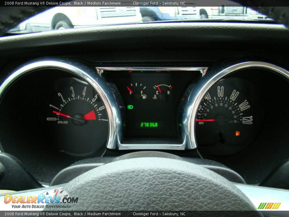 2008 Ford Mustang V6 Deluxe Coupe Black / Medium Parchment Photo #15