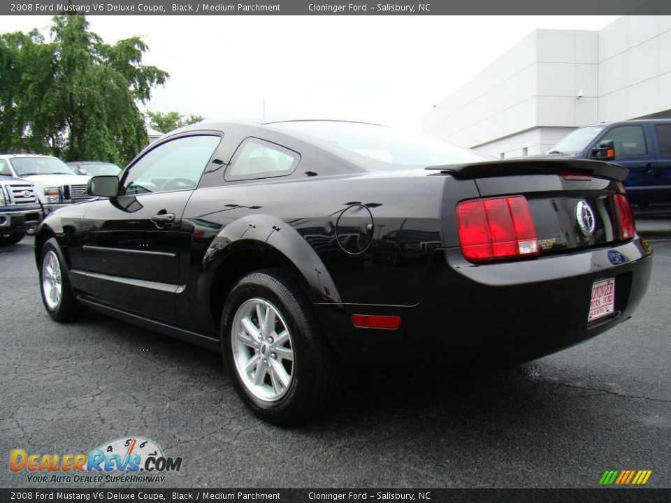 2008 Ford Mustang V6 Deluxe Coupe Black / Medium Parchment Photo #21