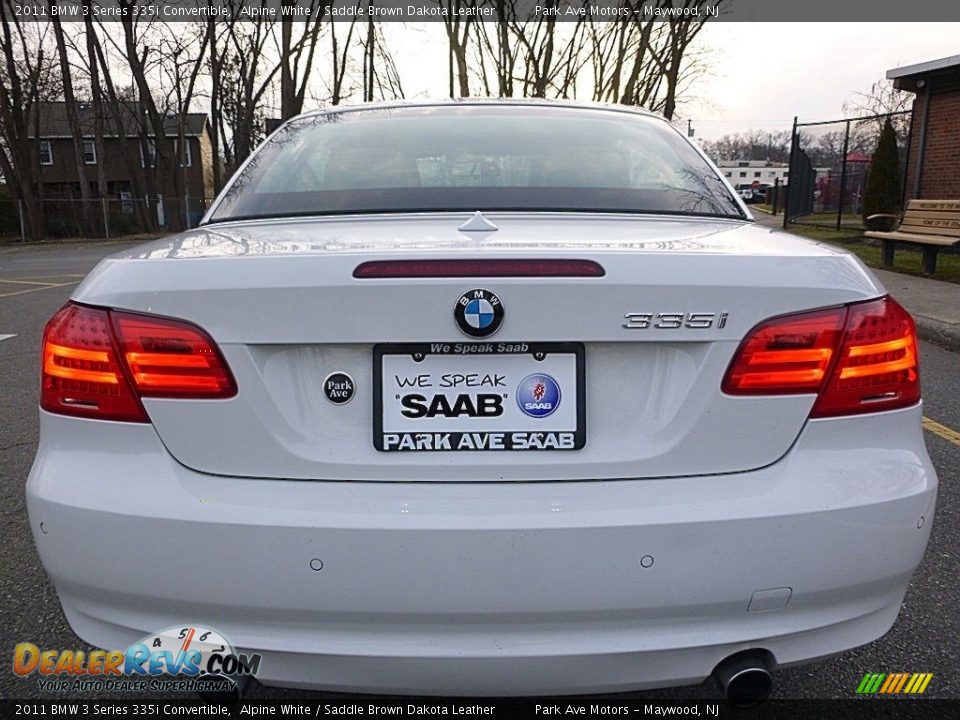 2011 BMW 3 Series 335i Convertible Alpine White / Saddle Brown Dakota Leather Photo #4