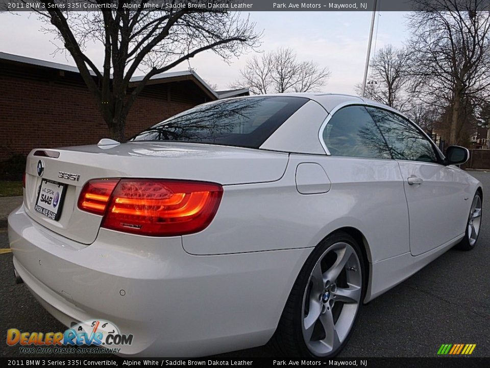 2011 BMW 3 Series 335i Convertible Alpine White / Saddle Brown Dakota Leather Photo #5