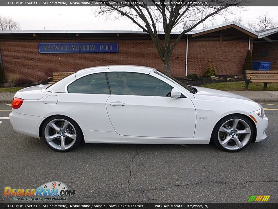 2011 BMW 3 Series 335i Convertible Alpine White / Saddle Brown Dakota Leather Photo #6