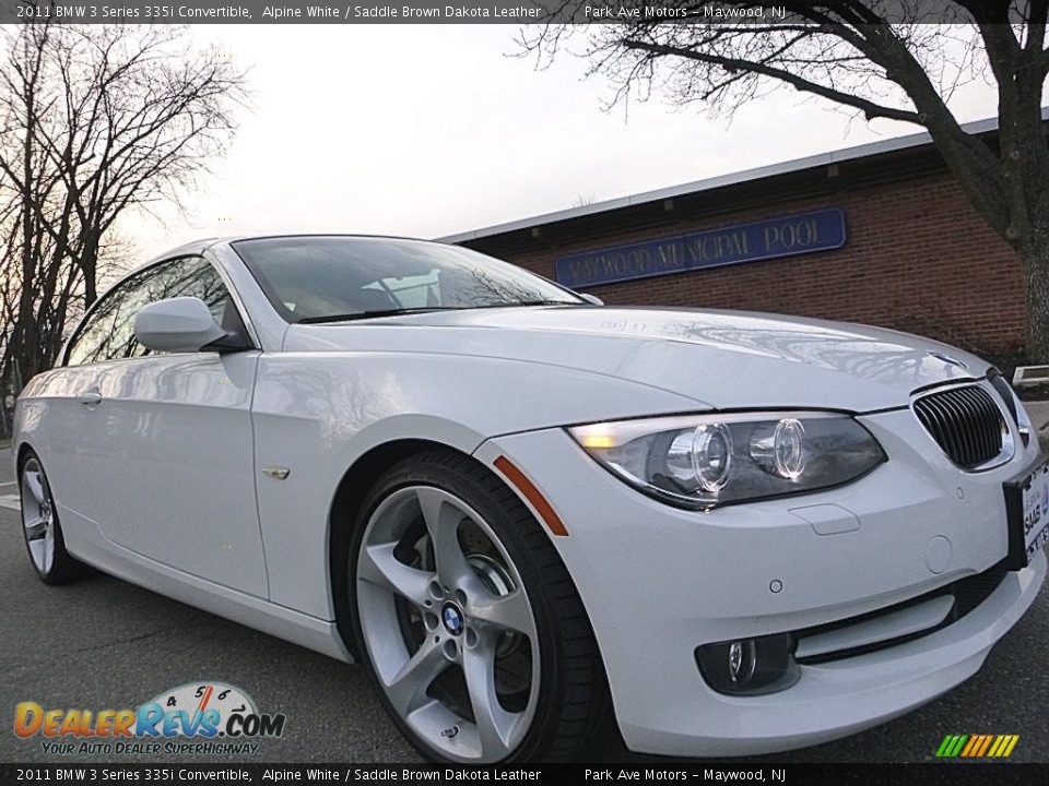 2011 BMW 3 Series 335i Convertible Alpine White / Saddle Brown Dakota Leather Photo #7