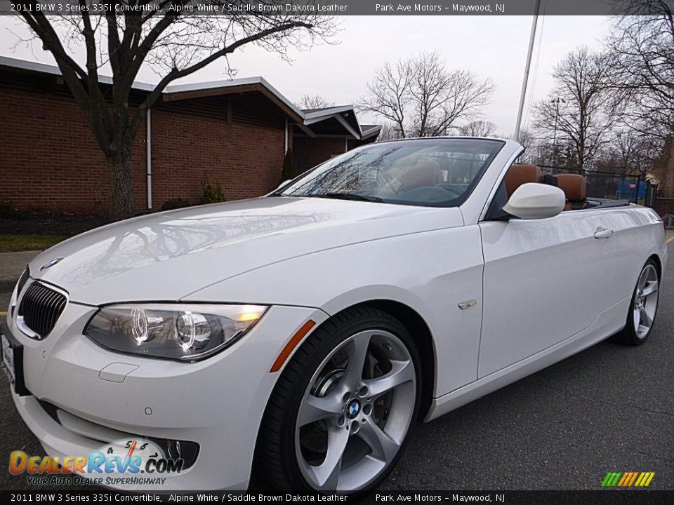 2011 BMW 3 Series 335i Convertible Alpine White / Saddle Brown Dakota Leather Photo #10