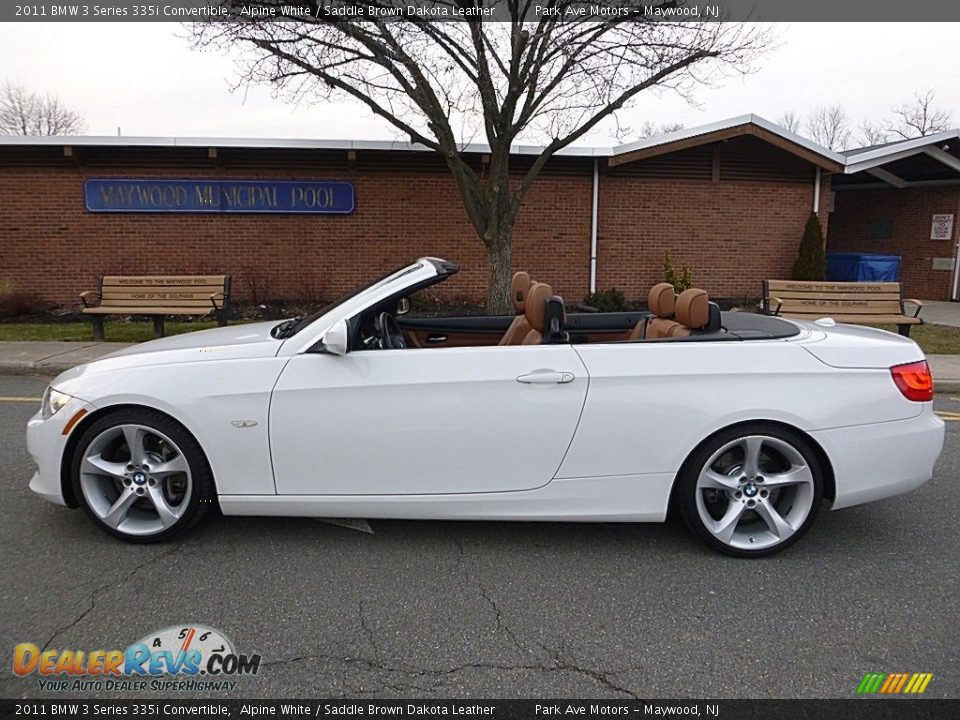2011 BMW 3 Series 335i Convertible Alpine White / Saddle Brown Dakota Leather Photo #11