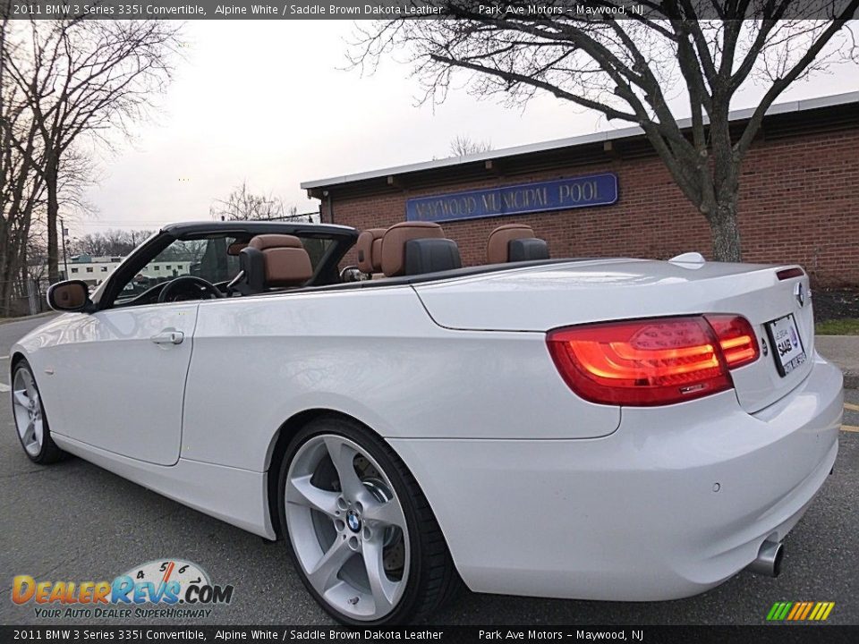 2011 BMW 3 Series 335i Convertible Alpine White / Saddle Brown Dakota Leather Photo #12