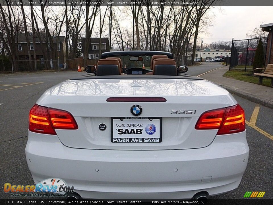 2011 BMW 3 Series 335i Convertible Alpine White / Saddle Brown Dakota Leather Photo #13