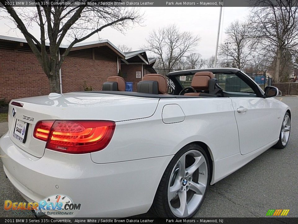 2011 BMW 3 Series 335i Convertible Alpine White / Saddle Brown Dakota Leather Photo #14