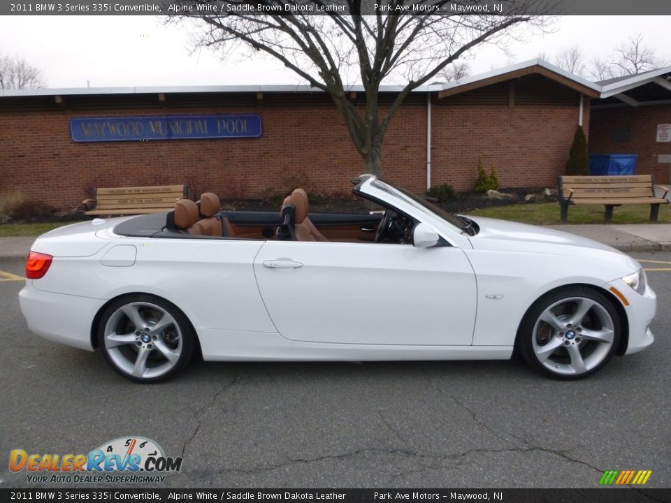 2011 BMW 3 Series 335i Convertible Alpine White / Saddle Brown Dakota Leather Photo #15