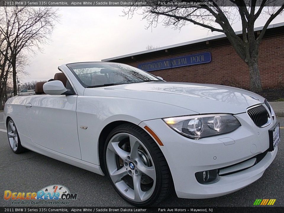 2011 BMW 3 Series 335i Convertible Alpine White / Saddle Brown Dakota Leather Photo #16