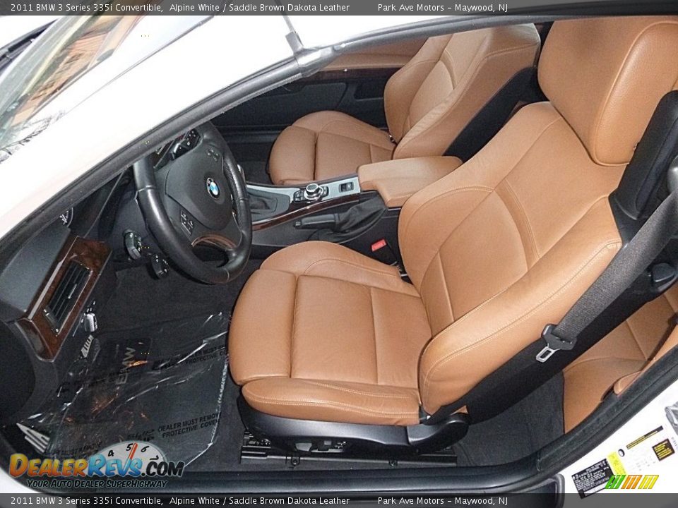2011 BMW 3 Series 335i Convertible Alpine White / Saddle Brown Dakota Leather Photo #19