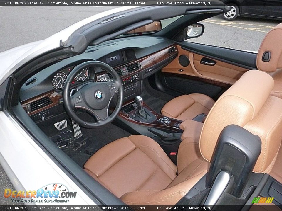 2011 BMW 3 Series 335i Convertible Alpine White / Saddle Brown Dakota Leather Photo #21