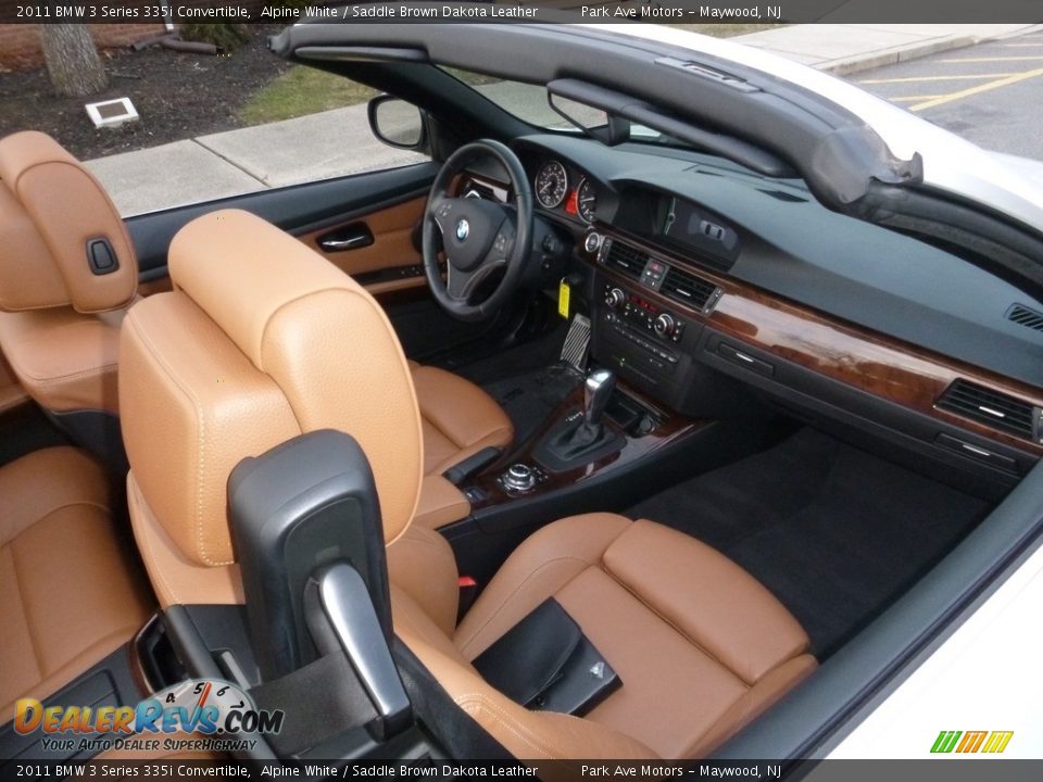 2011 BMW 3 Series 335i Convertible Alpine White / Saddle Brown Dakota Leather Photo #28