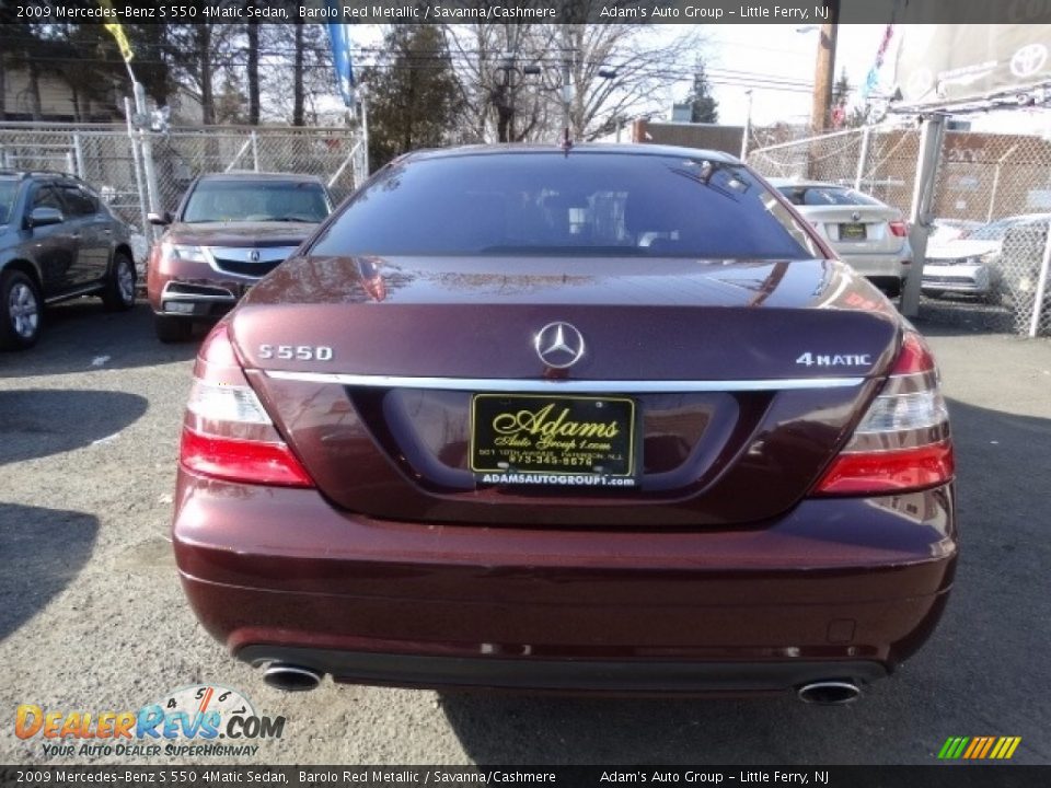 2009 Mercedes-Benz S 550 4Matic Sedan Barolo Red Metallic / Savanna/Cashmere Photo #6