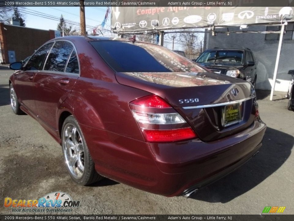 2009 Mercedes-Benz S 550 4Matic Sedan Barolo Red Metallic / Savanna/Cashmere Photo #7