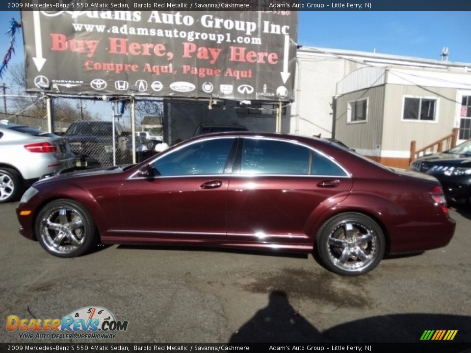 2009 Mercedes-Benz S 550 4Matic Sedan Barolo Red Metallic / Savanna/Cashmere Photo #8