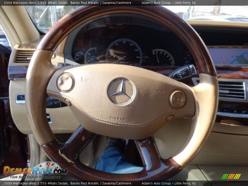 2009 Mercedes-Benz S 550 4Matic Sedan Barolo Red Metallic / Savanna/Cashmere Photo #18