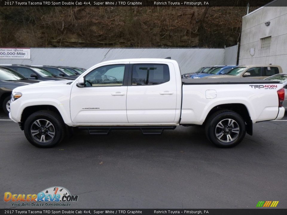 2017 Toyota Tacoma TRD Sport Double Cab 4x4 Super White / TRD Graphite Photo #4